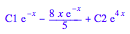C1*exp(-x) - (8*x*exp(-x))/5 + C2*exp(4*x)