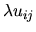 $\lambda u_{ij}$