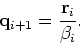 \begin{displaymath}{\bf q}_{i+1} = \frac{{\bf r}_i}{\beta_i}.\end{displaymath}