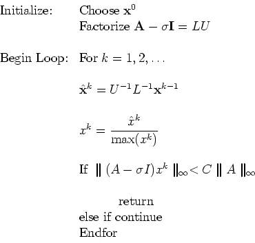 \begin{displaymath}\begin{array}{llll}
\mbox{Initialize:} & \mbox{Choose}\; {\bf...
...
& \mbox{{\rm else if continue}}\\
& \mbox{Endfor}
\end{array}\end{displaymath}