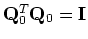 ${\bf Q}_0^T{\bf Q}_0 = {\bf I}$