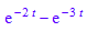 exp(-2*t) - exp(-3*t)