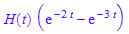 H(t)*(exp(-2*t) - exp(-3*t))