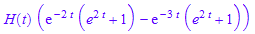 H(t)*(exp(-2*t)*(e^(2*t) + 1) - exp(-3*t)*(e^(2*t) + 1))