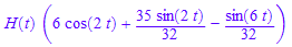 H(t)*(6*cos(2*t) + (35*sin(2*t))/32 - sin(6*t)/32)