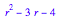 r^2 - 3*r - 4