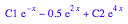 C1*exp(-x) - 0.5*exp(2*x) + C2*exp(4*x)