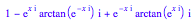 1 - exp(x*I)*arctan(exp(-x*I))*I + exp(-x*I)*arctan(exp(x*I))*I
